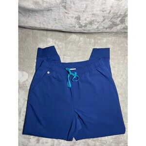 Figs Scrub Jogger Pants Women Small Blue Drawstring Technical Collection